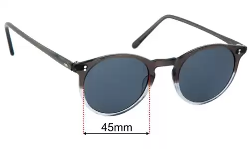 Sunglass Fix Lentes de Repuesto para Oliver Peoples OV5183 O'Malley - 45mm Wide Oliver Peoples OV5183 O'Malley Lentes de Repuesto 45mm wide