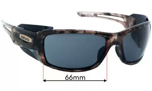 Revo RE4063 Guide Extreme Replacement Lenses 66mm Sunglass Fix Replacement Lenses for Revo RE4063 Guide Extreme - 66mm wide