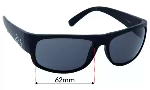 Sunglass Fix Lentes de Repuesto para 24H 13,629 24H LE MANS - 62mm Wide 24H 13,629 24H LE MANS Lentes de Repuesto 62mm wide