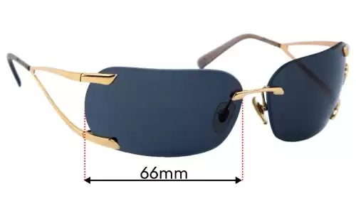 Sunglass Fix Lentes de Repuesto para Versace MOD N86 - 66mm Wide Versace MOD N86 Lentes de Repuesto 66mm wide