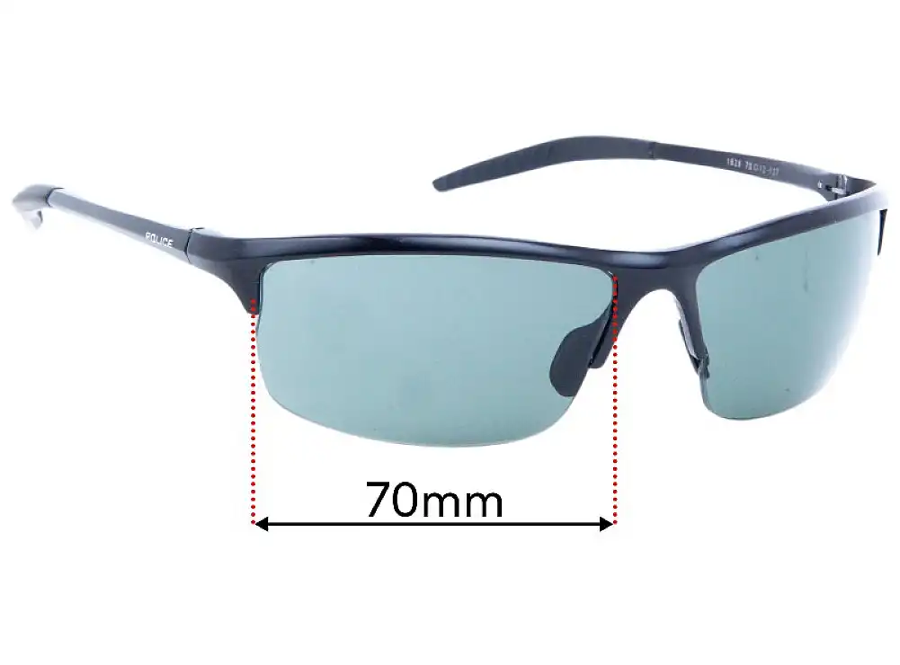 Sunglass Fix Lentes de Repuesto para Police Mod 1626 - 70mm Wide Sunglass Fix Lentes de Repuesto para Police Mod 1626 - 70mm Wide
