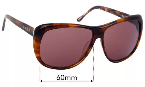 Sunglass Fix Lentes de Repuesto para Raen Schade - 60mm Wide Raen Schade Lentes de Repuesto 60mm wide