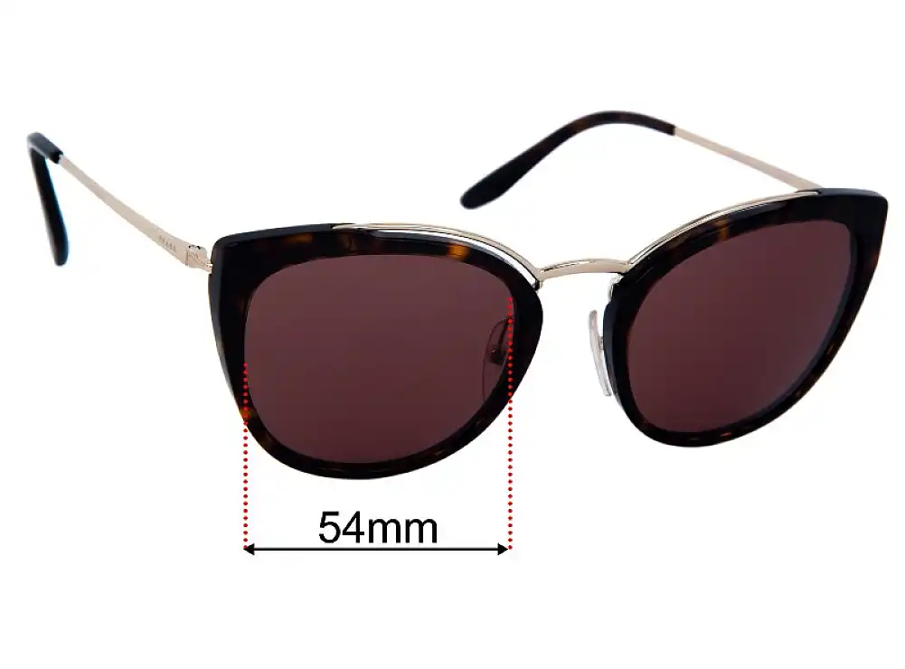 Sunglass Fix Lentes de Repuesto para Prada SPR 20U - 54mm Wide Sunglass Fix Lentes de Repuesto para Prada SPR 20U - 54mm Wide