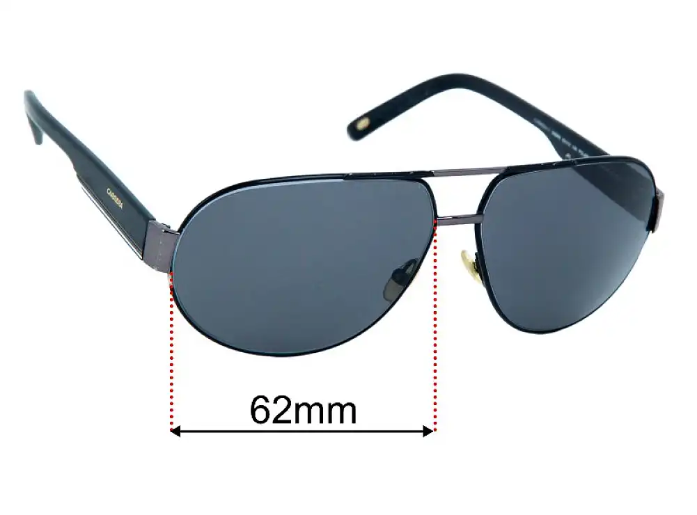 Sunglass Fix Lentes de Repuesto para Carrera 11 - 62mm Wide Sunglass Fix Lentes de Repuesto para Carrera 11 - 62mm Wide