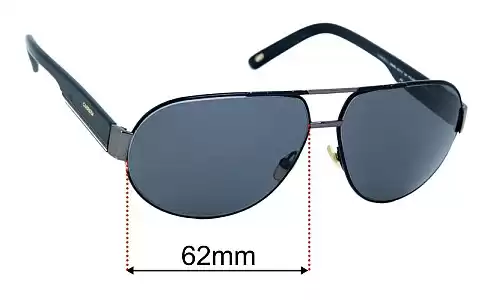 Sunglass Fix Lentes de Repuesto para Carrera 11 - 62mm Wide Carrera 11 Lentes de Repuesto 62mm wide