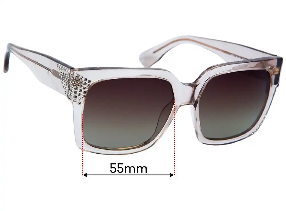Sunglass Fix Lentes de Repuesto para Jimmy Choo Jen/S - 55mm Wide Sunglass Fix Lentes de Repuesto para Jimmy Choo Jen/S - 55mm Wide
