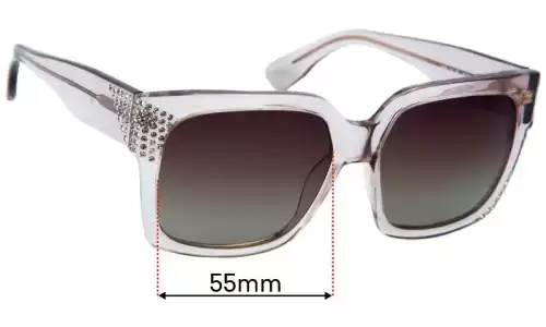 Sunglass Fix Lentes de Repuesto para Jimmy Choo Jen/S - 55mm Wide Jimmy Choo Jen/S Lentes de Repuesto 55mm wide