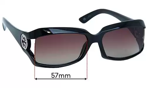 Sunglass Fix Lentes de Repuesto para Gucci GG2599/S - 57mm Wide Sunglass Fix Lentes de Repuesto para Gucci GG2599/S - 57mm Wide