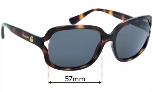 Sunglass Fix Lentes de Repuesto para Coach HC8169 - 57mm Wide Sunglass Fix Lentes de Repuesto para Coach HC8169 - 57mm Wide
