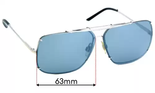 Sunglass Fix Lentes de Repuesto para Dolce & Gabbana DG2080 - 63mm Wide Dolce & Gabbana DG2080 Lentes de Repuesto 63mm wide