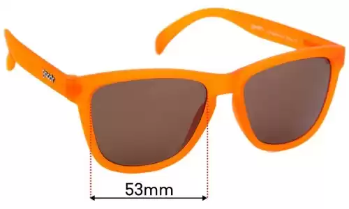Sunglass Fix Lentes de Repuesto para Goodr Donkey Goggles - 53mm Wide Goodr Donkey Goggles Lentes de Repuesto 53mm wide