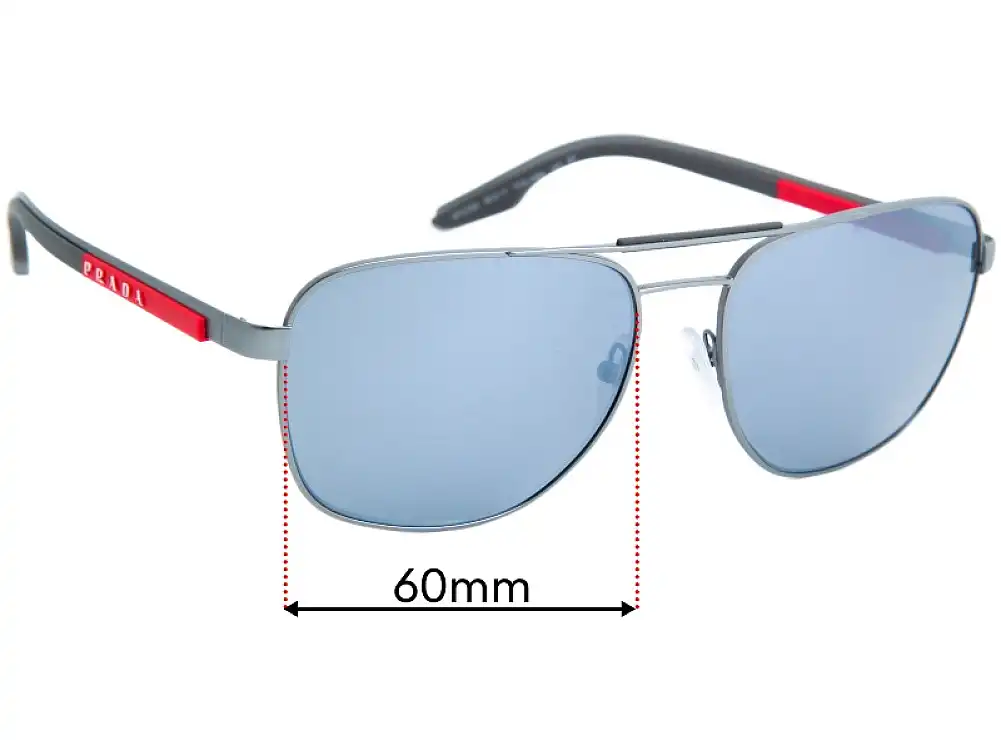 Sunglass Fix Lentes de Repuesto para Prada SPS53X - 60mm Wide Sunglass Fix Lentes de Repuesto para Prada SPS53X - 60mm Wide