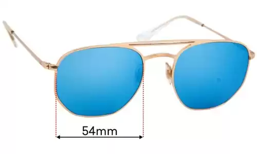 Sunglass Fix Lentes de Repuesto para Ray Ban RB3609 - 54mm Wide Ray Ban RB3609 Lentes de Repuesto 54mm wide