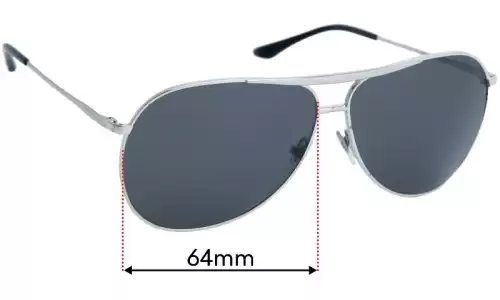 Sunglass Fix Lentes de Repuesto para Sunglass Hut HU 1006 - 64mm Wide Sunglass Fix Lentes de Repuesto para Sunglass Hut HU 1006 - 64mm Wide