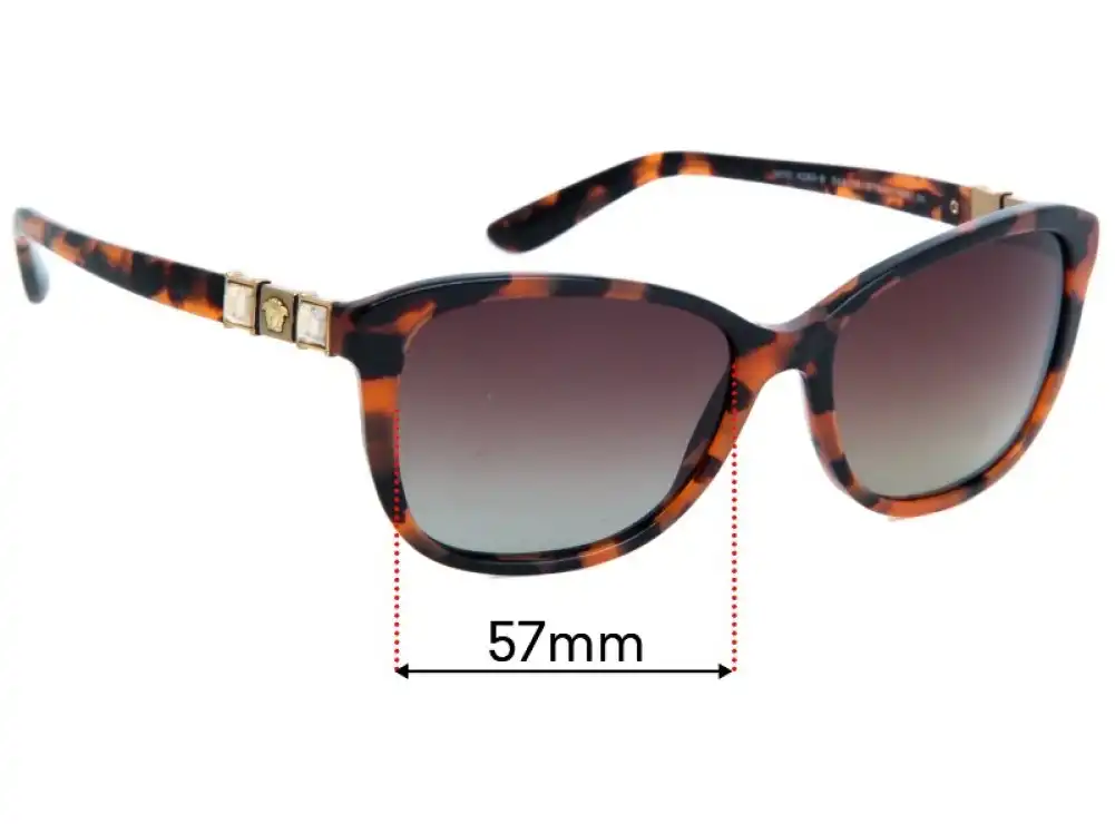 Sunglass Fix Lentes de Repuesto para Versace MOD 4293-B - 57mm Wide Sunglass Fix Lentes de Repuesto para Versace MOD 4293-B - 57mm Wide