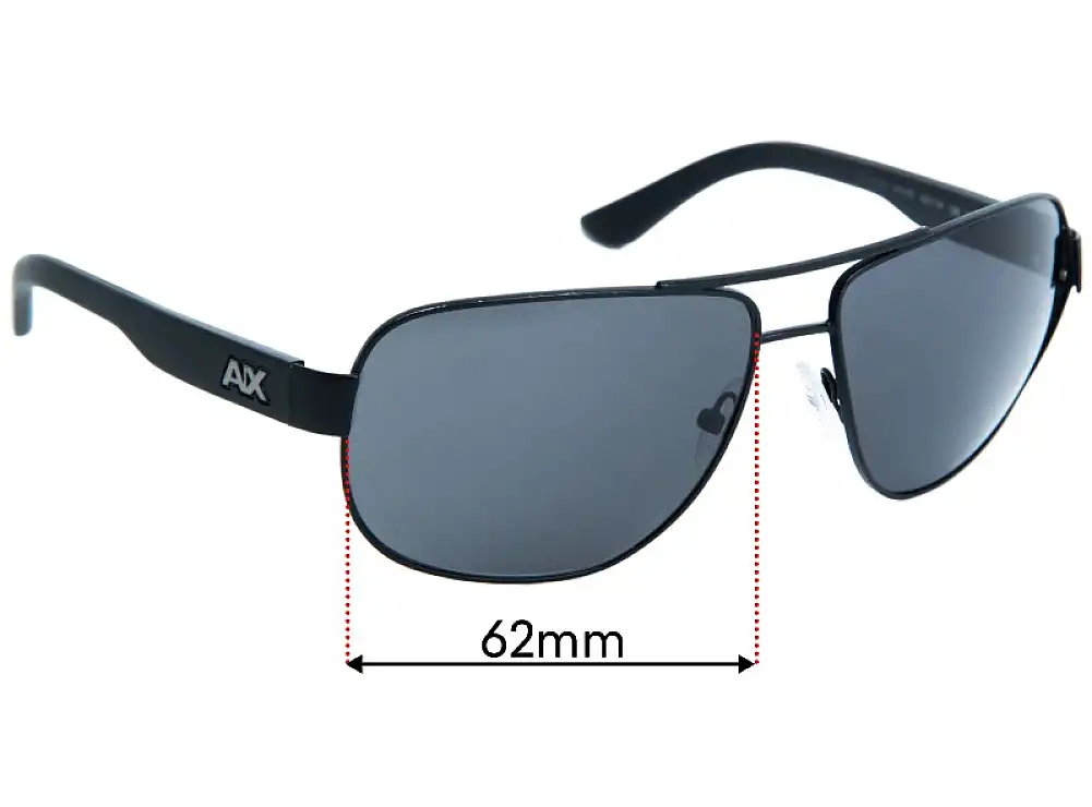 Sunglass Fix Lentes de Repuesto para Armani Exchange AX 2012/S - 62mm Wide Sunglass Fix Lentes de Repuesto para Armani Exchange AX 2012/S - 62mm Wide