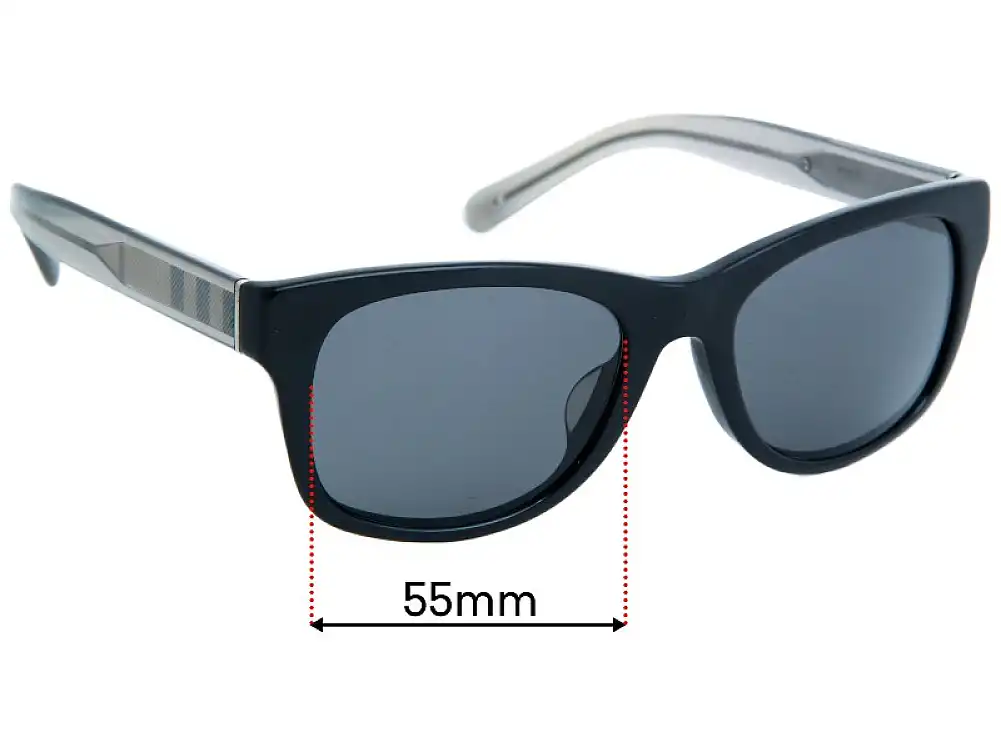 Sunglass Fix Lentes de Repuesto para Burberry BY 4421816 - 55mm Wide Sunglass Fix Lentes de Repuesto para Burberry BY 4421816 - 55mm Wide