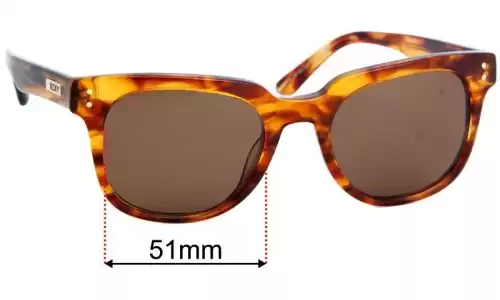 Sunglass Fix Lentes de Repuesto para Roxy Sun Rx 21 - 51mm Wide Sunglass Fix Lentes de Repuesto para Roxy Sun Rx 21 - 51mm Wide