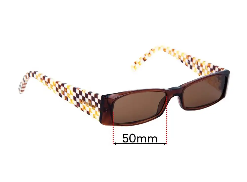 Sunglass Fix Lentes de Repuesto para Miu Miu VMU09G - 50mm Wide Sunglass Fix Lentes de Repuesto para Miu Miu VMU09G - 50mm Wide