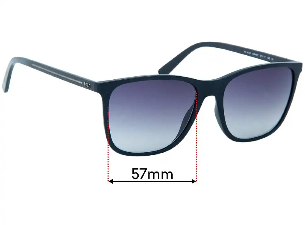 Sunglass Fix Lentes de Repuesto para Polo Polo PH 4143 - 57mm Wide Sunglass Fix Lentes de Repuesto para Polo Polo PH 4143 - 57mm Wide