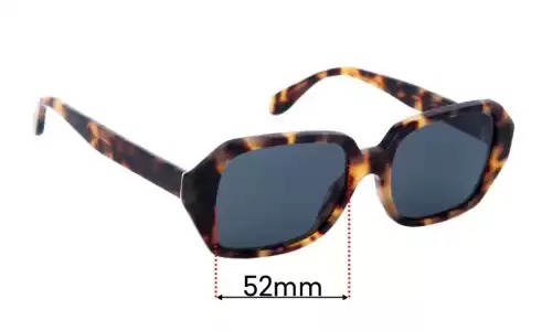 Sunglass Fix Lentes de Repuesto para Retro Super Future Limone - 52mm Wide Retro Super Future Limone Lentes de Repuesto 52mm wide