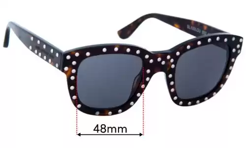 Sunglass Fix Lentes de Repuesto para Saint Laurent SL 100 LOU - 48mm Wide Sunglass Fix Lentes de Repuesto para Saint Laurent SL 100 LOU - 48mm Wide