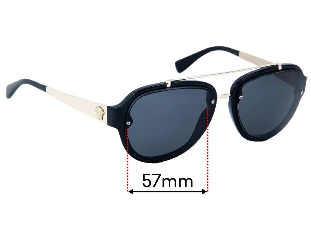 Sunglass Fix Lentes de Repuesto para Versace MOD 4327 - 57mm Wide Sunglass Fix Lentes de Repuesto para Versace MOD 4327 - 57mm Wide