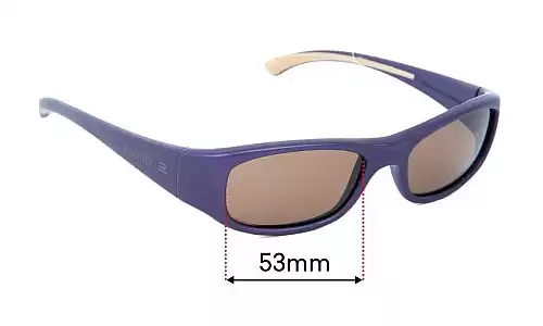 Sunglass Fix Lentes de Repuesto para Vuarnet Ref 123 - 53mm Wide Vuarnet Ref 123 Lentes de Repuesto 53mm wide