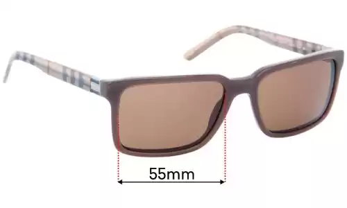 Sunglass Fix Lentes de Repuesto para Burberry B 4097 - 55mm Wide Sunglass Fix Lentes de Repuesto para Burberry B 4097 - 55mm Wide
