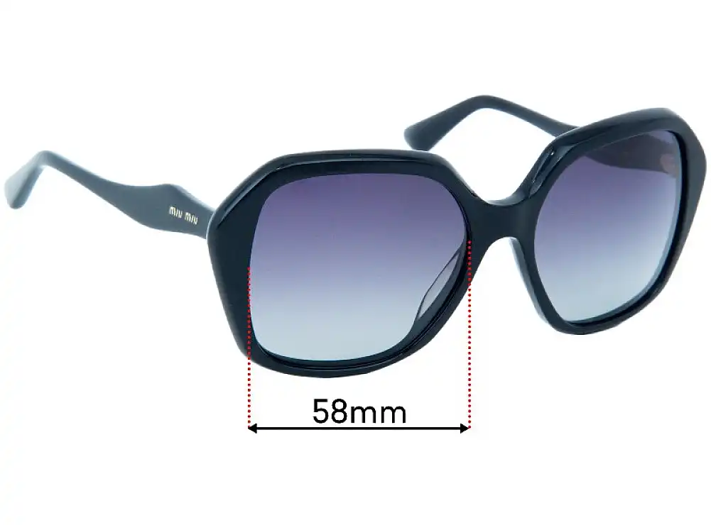 Miu Miu SMU06N Replacement Lenses - 58mm Miu Miu SMU06N Replacement Lenses - 58mm