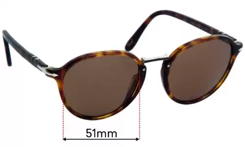 Sunglass Fix Lentes de Repuesto para Persol 3184-S - 51mm Wide Sunglass Fix Lentes de Repuesto para Persol 3184-S - 51mm Wide