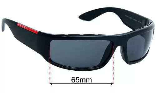 Sunglass Fix Lentes de Repuesto para Prada SPS02U - 65mm Wide Sunglass Fix Lentes de Repuesto para Prada SPS02U - 65mm Wide