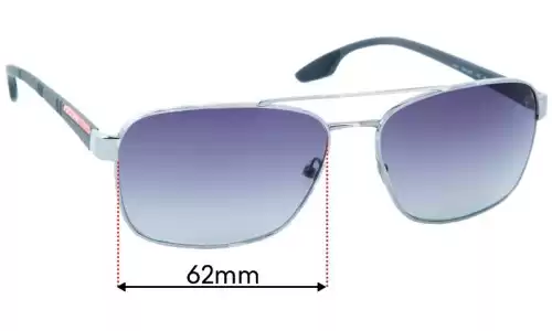 Sunglass Fix Lentes de Repuesto para Prada SPS51U - 62mm Wide Sunglass Fix Lentes de Repuesto para Prada SPS51U - 62mm Wide
