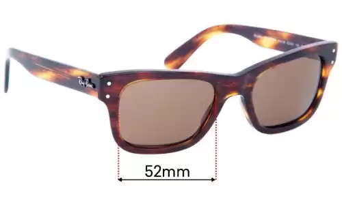 Sunglass Fix Lentes de Repuesto para Ray-Ban RB2283 Mr Burbank - 52mm Wide Ray-Ban RB2283 Mr Burbank Lentes de Repuesto 52mm wide