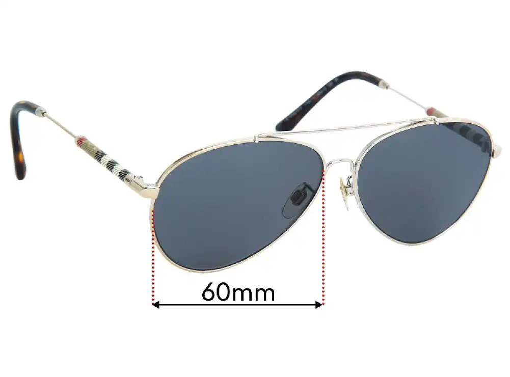 Sunglass Fix Lentes de Repuesto para Burberry B 3092-Q - 60mm Wide Sunglass Fix Lentes de Repuesto para Burberry B 3092-Q - 60mm Wide
