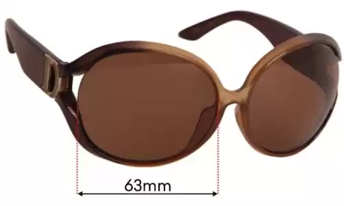 Sunglass Fix Lentes de Repuesto para Christian Dior Promenade K - 63mm Wide Christian Dior Promenade K Lentes de Repuesto 63mm wide