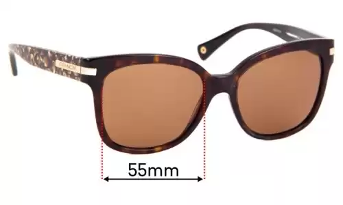 Sunglass Fix Lentes de Repuesto para Coach HC8103 Alfie - 55mm Wide Sunglass Fix Lentes de Repuesto para Coach HC8103 Alfie - 55mm Wide