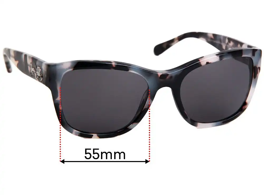Sunglass Fix Lentes de Repuesto para Coach HC8243 - 55mm Wide Sunglass Fix Lentes de Repuesto para Coach HC8243 - 55mm Wide