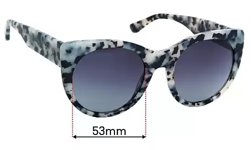 Sunglass Fix Lentes de Repuesto para Juliette Hogan No. 04 - 53mm Wide Juliette Hogan No. 04 Lentes de Repuesto 53mm wide