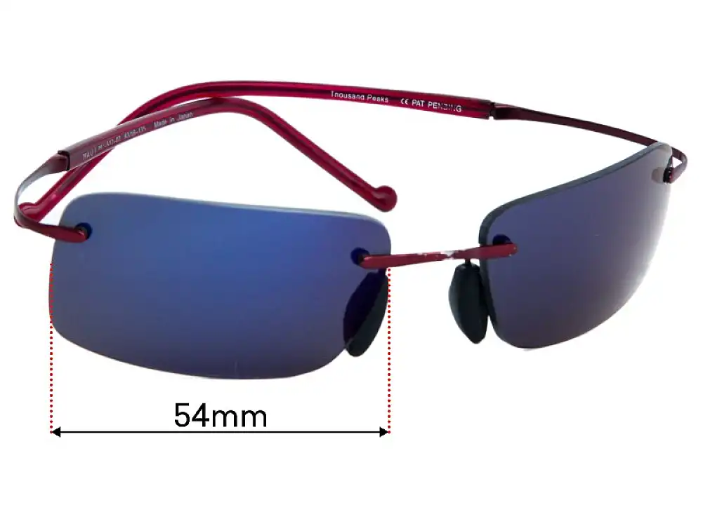 Sunglass Fix Lentes de Repuesto para Maui Jim MJ517 Thousand Peaks - 54mm Wide Sunglass Fix Lentes de Repuesto para Maui Jim MJ517 Thousand Peaks - 54mm Wide