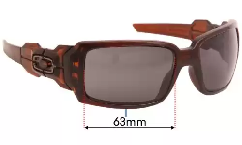 Oakley Oil Drums Replacement Lenses 63mm Oakley Oil Drums Replacement Sunglass Lenses - 63mm wide