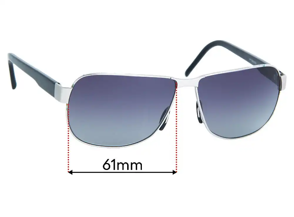 Sunglass Fix Lentes de Repuesto para Porsche P 8633 - 61mm Wide Sunglass Fix Lentes de Repuesto para Porsche P 8633 - 61mm Wide