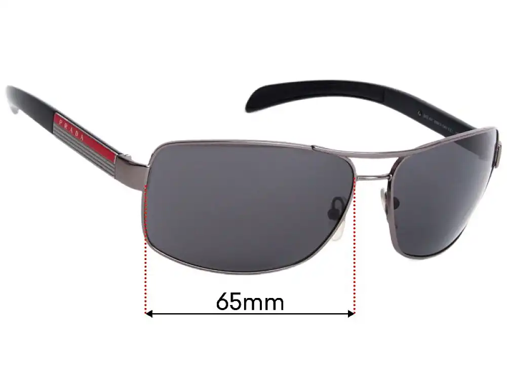 Sunglass Fix Lentes de Repuesto para Prada SPS54I - 65mm Wide Sunglass Fix Lentes de Repuesto para Prada SPS54I - 65mm Wide