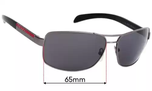 Sunglass Fix Lentes de Repuesto para Prada SPS54I - 65mm Wide Prada SPS54I Lentes de Repuesto 65mm wide