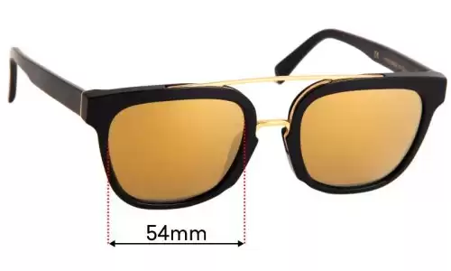 Sunglass Fix Lentes de Repuesto para Retro Super Future Akin - 54mm Wide Sunglass Fix Lentes de Repuesto para Retro Super Future Akin - 54mm Wide