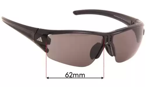 Sunglass Fix Lentes de Repuesto para Adidas A180 Evil Eye Half Pro XS - 62mm Wide Adidas A180 Evil Eye Half Pro XS Lentes de Repuesto 62mm wide