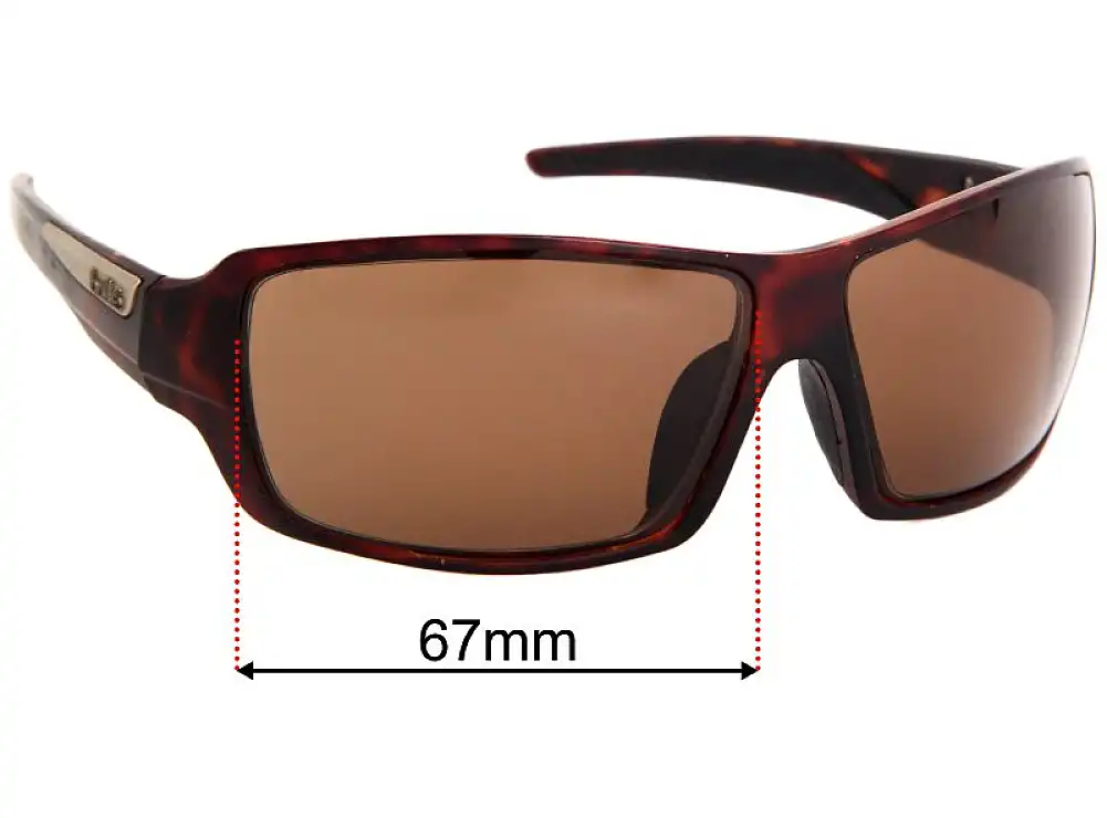 Sunglass Fix Lentes de Repuesto para Bolle Cary - 67mm Wide Sunglass Fix Lentes de Repuesto para Bolle Cary - 67mm Wide
