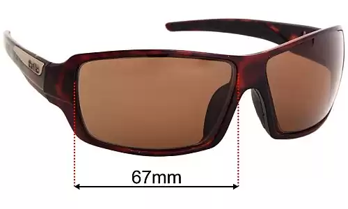 Sunglass Fix Lentes de Repuesto para Bolle Cary - 67mm Wide Bolle Cary Lentes de Repuesto 67mm wide