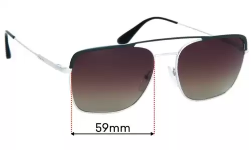 Sunglass Fix Lentes de Repuesto para Prada SPR53V - 59mm Wide Sunglass Fix Lentes de Repuesto para Prada SPR53V - 59mm Wide