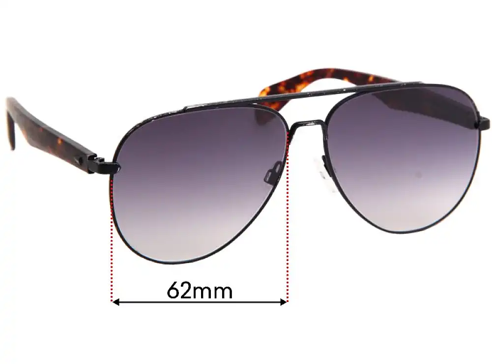 Sunglass Fix Lentes de Repuesto para Rag & Bone RNB5003/S - 62mm Wide Sunglass Fix Lentes de Repuesto para Rag & Bone RNB5003/S - 62mm Wide
